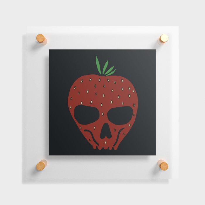 Strawberry Skull Floating Acrylic Print