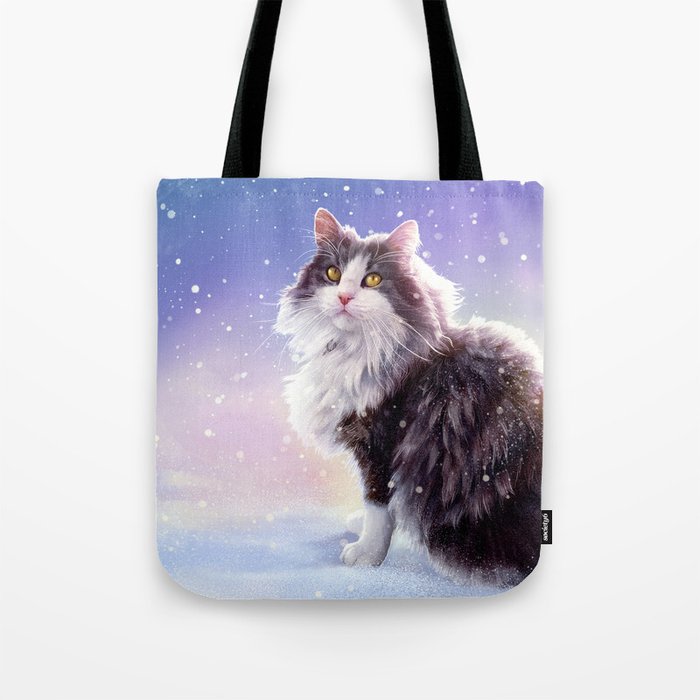 Winter cat Tote Bag