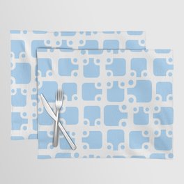 Mid Century Modern Abstract Pattern Baby Blue 1 Placemat