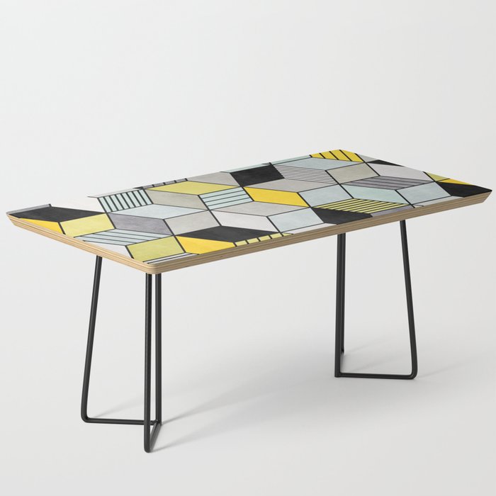Colorful Concrete Cubes 2 Yellow Blue Grey Coffee Table By Zoltanratko Colorful Concrete Cubes 2 Yellow Blue Grey Coffee Table By Zoltanratko