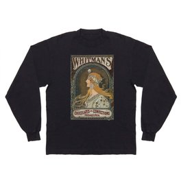Whitman's Chocolates And Confections Philadelphia Alfonse Mucha Vintage Advertising Long Sleeve T-shirt