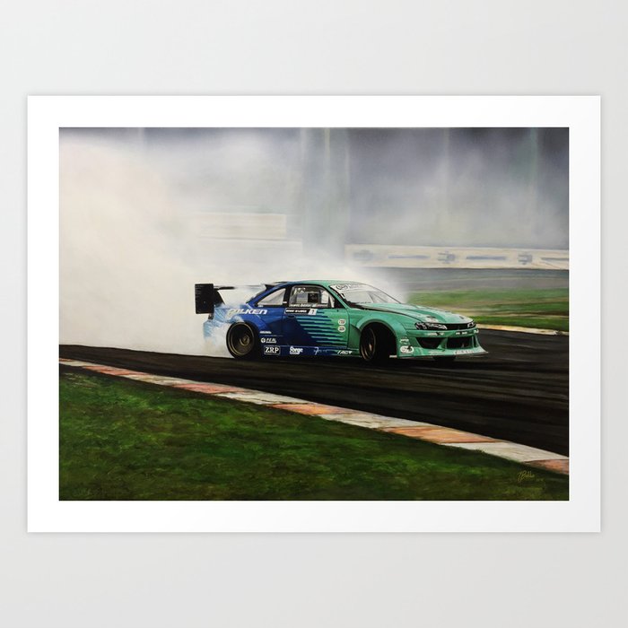 James Deane Drift Car Art Print