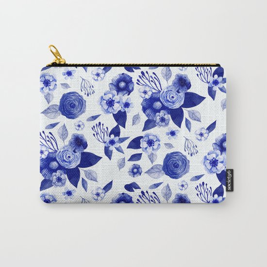 Flowers Print Carry-All Pouch