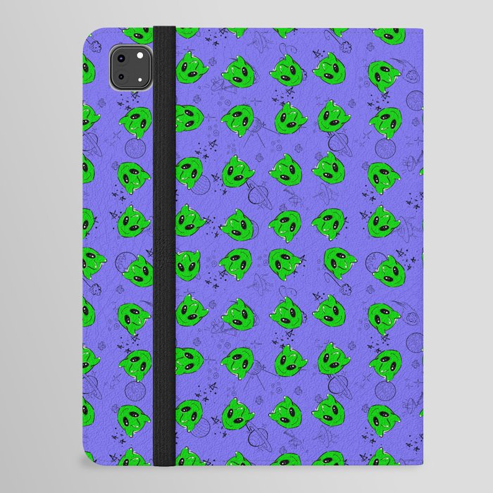 Green Little Alien iPad Folio Case
