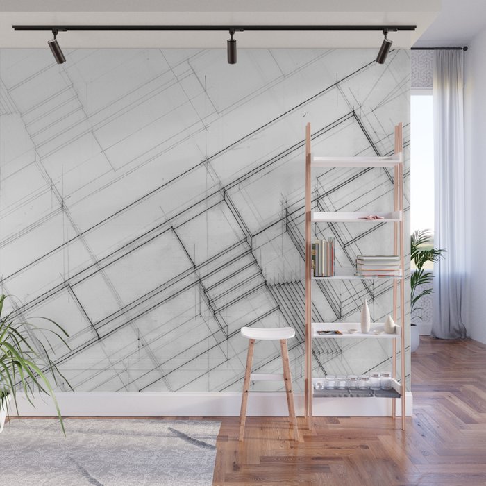 Stairs to Somewhere [White] Wall Mural