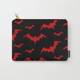 Halloween Bats Black & Red Carry-All Pouch