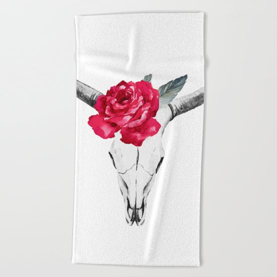 Animal Skull 01 Beach Towel