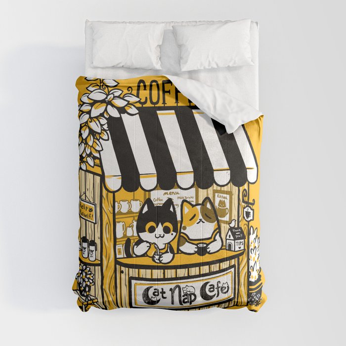 Cat Nap Cafe Comforter