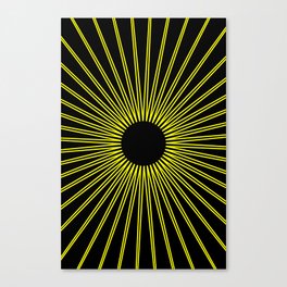 sun with black background Canvas Print