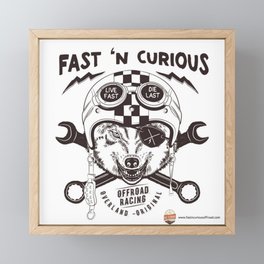 Fast 'n Curious Racing Fox Framed Mini Art Print
