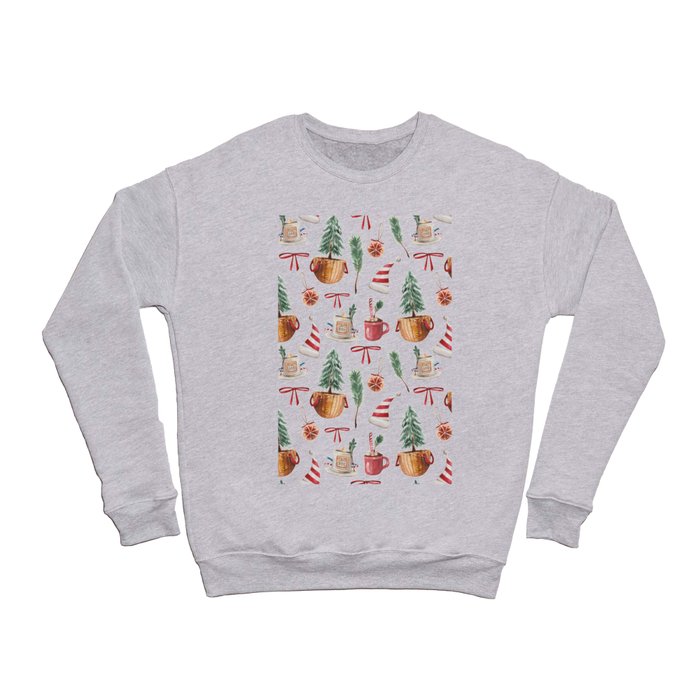 Christmas Watercolor Pattern 01 Crewneck Sweatshirt