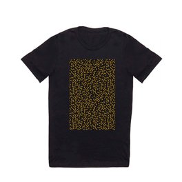 Trendy Geometric 80's 90's Retro Party Black Gold T Shirt