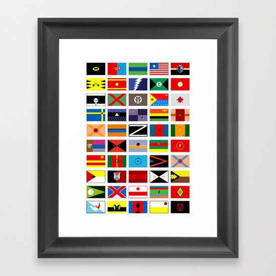 SH as flags Framed Art Print