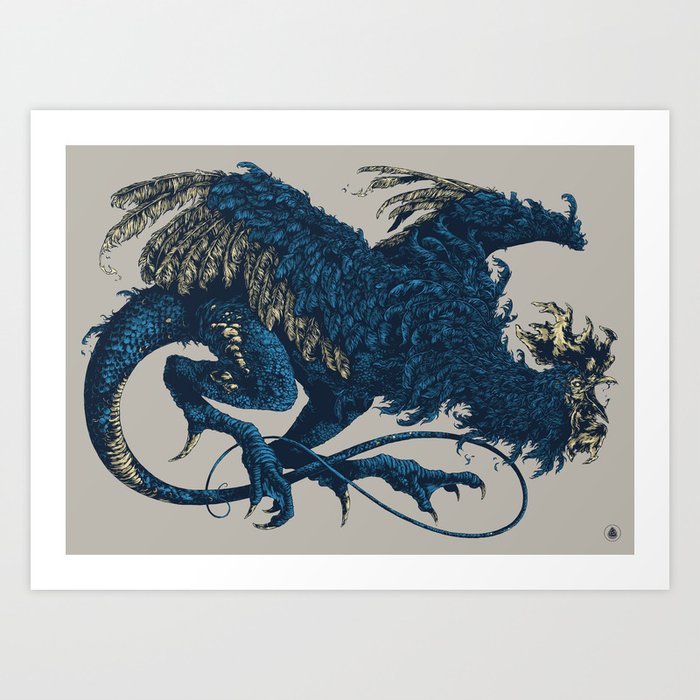 Bestiary / Cockatrice Art Print