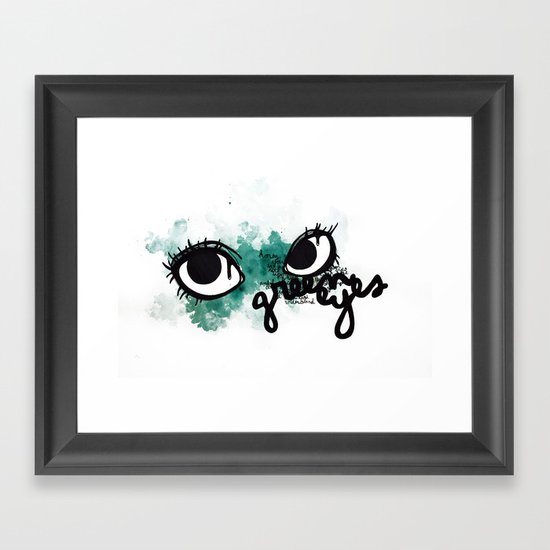 Green Eyes Framed Art Print