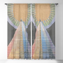 Hilma Af Klint Group X, No 1, Altarpiece Art Print Sheer Curtain