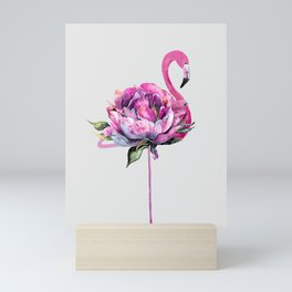 Flower Flamingo Mini Art Print