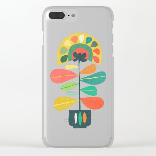Fan Flower Clear iPhone Case