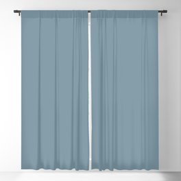 Solid Dusty Blue Color Blackout Curtain