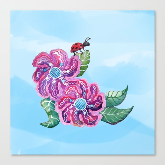 Contemplative Ladybug Canvas Print