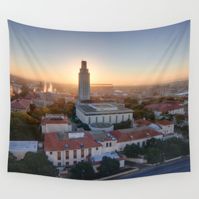 Sunrise Over the University of Texas, Austin Wall Tapestry