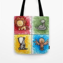 The Lion, the Snake, the Badger, the Eagle Tote Bag