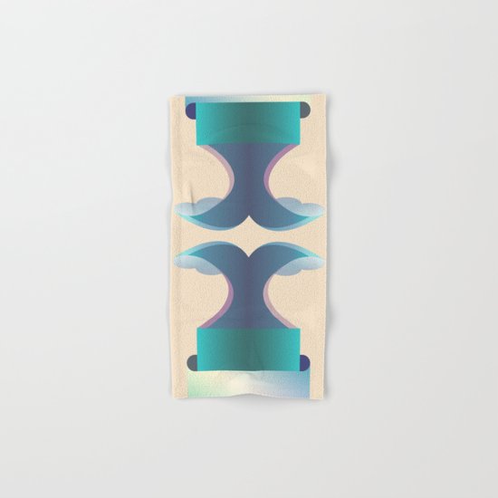 I wave letter Hand & Bath Towel