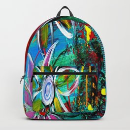 Floral Love  Backpack | Collage, Floral, Unique, Interiordesign, Digital, Colorful, Kathleentennant, Homedecor, Love, Whimsical 