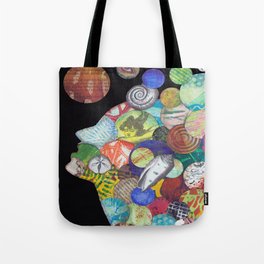 Dreaming in Color (black background) Tote Bag