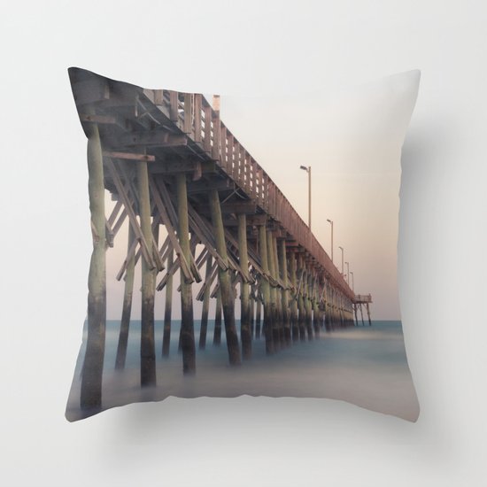 Pier at Dusk Throw Pillow