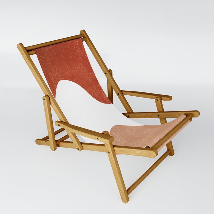 Terracotta Art Print 7 - Terracotta Abstract - Modern, Minimal, Contemporary Print - Burnt Orange Sling Chair