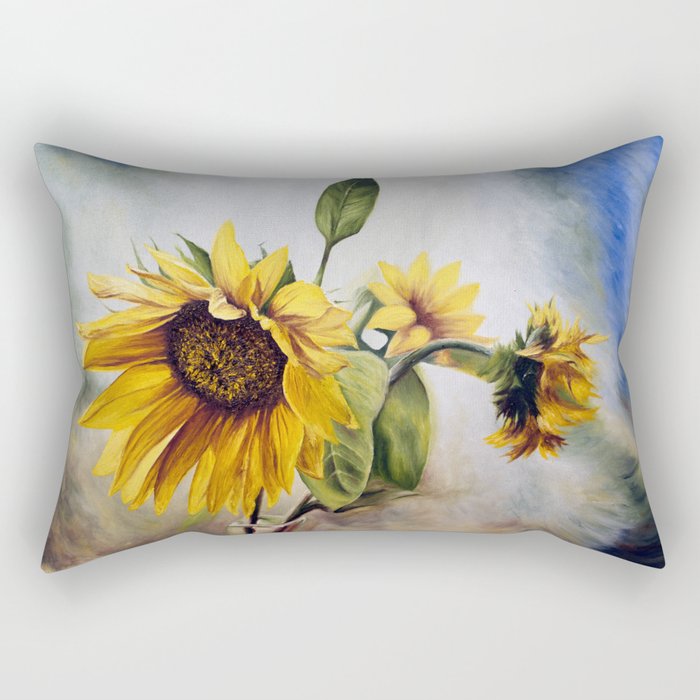 Large 25.5 x 18 Society6 Summer Lemon Floral by Crystal W Design on Rectangular Pillow 