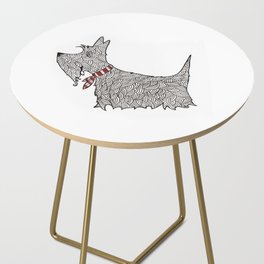 scottie scottish terrier dog art artwork decor drawing Side Table