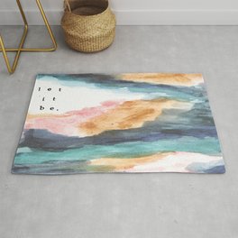 'Let it be' - Abstract Watercolor Landscape Area & Throw Rug