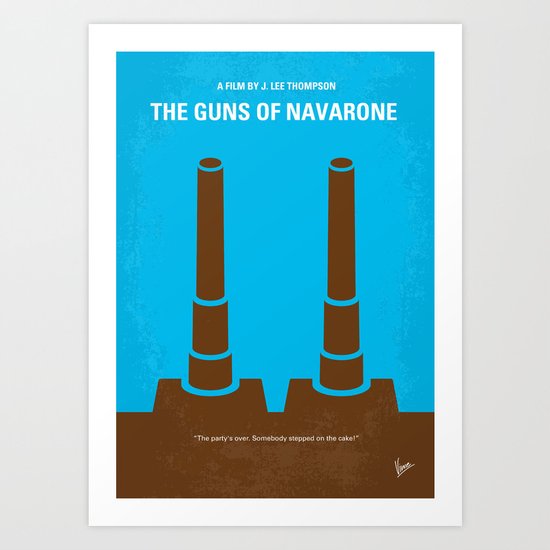 No168 My The Guns of Navarone minimal movie poster Art Print