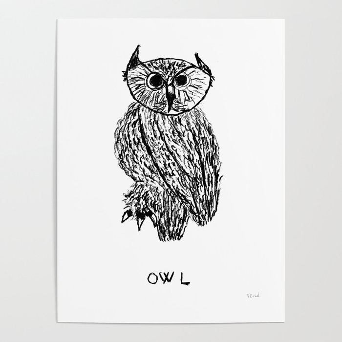 Owl. Minimal 36. Poster