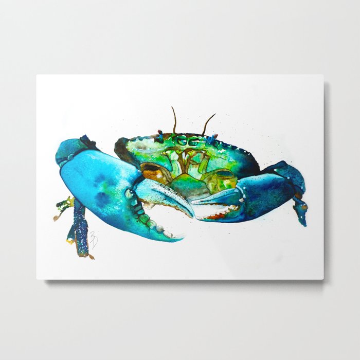 Crab Watercolour Painting Print By Bonnie Dixson Art Animal Art