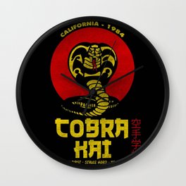 Retro Cobra Kai Snake Wall Clock