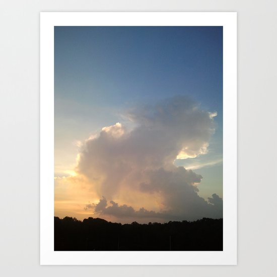 Cream Cloud Art Print