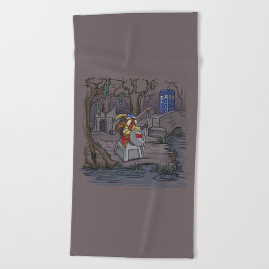 WHO Shall Not Pass Beach Towel