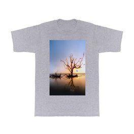 Driftwood Reflection Along the Waters Edge on Jekyll Island Beach T Shirt | Mindfulreflection, Color, Day, Jekyllisland, Solitary, Outdoor, Nobody, Moments, Photo, Beauty 