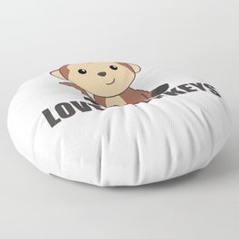 Just A Boy who loves Monkeys Sweet Monkey Floor Pillow