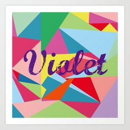 Violet Art Print | Children, Pattern, Typography 