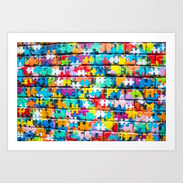 Rainbow Puzzle Art Print