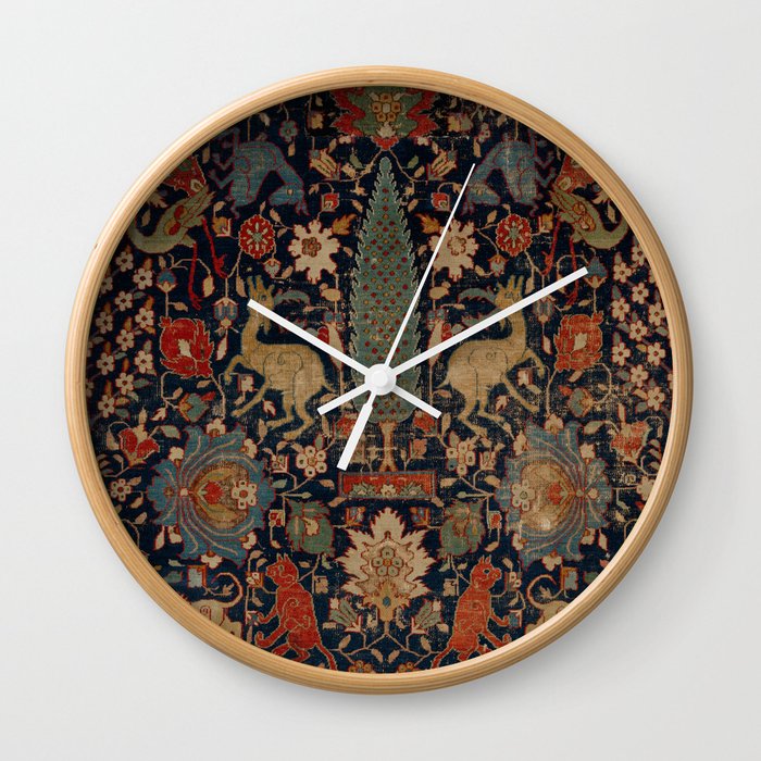 Antique Tapestry Wall Clock