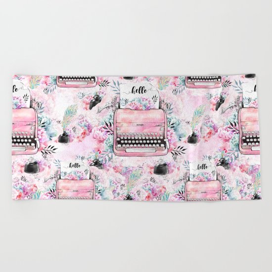 Typewriter #9 Beach Towel