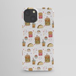 Fun Junk Food Pattern iPhone Case