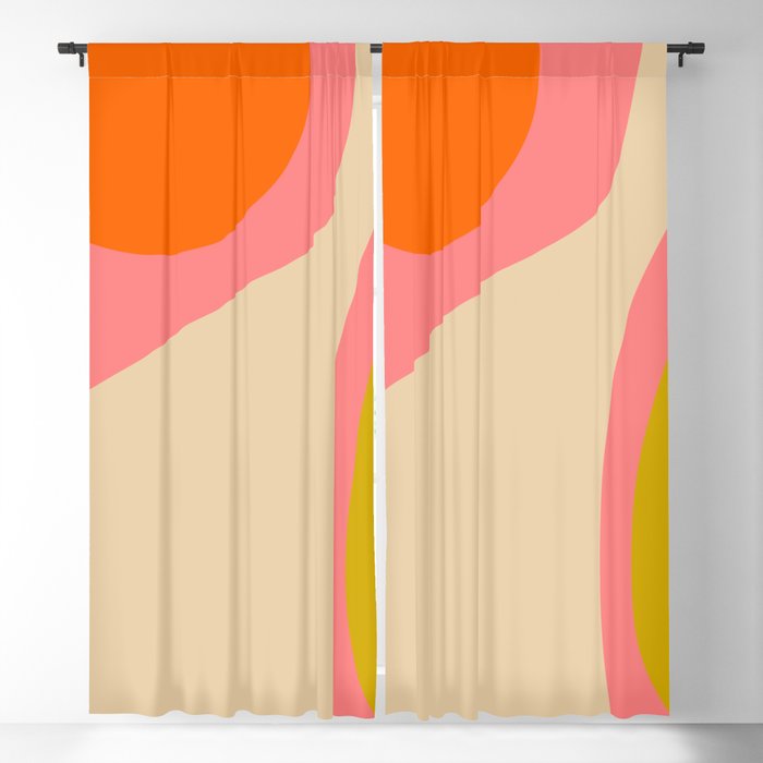 Abstract Composition Modern Blush Pink Blackout Curtain By Abstract Composition Modern Blush Pink Blackout Curtain