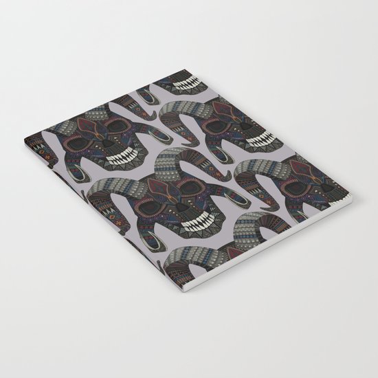 demon skull heather Notebook