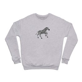 Galloping Zebras in Teal Crewneck Sweatshirt